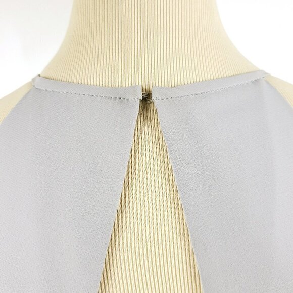 Vivian Diamond dessy collection open back draped front dress in platinum sz10 - Picture 5 of 10